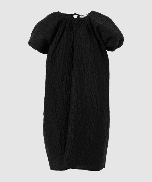 セール】SHORT SLEEVE DRESS WITH BACK RUFFLE DETAIL（ワンピース