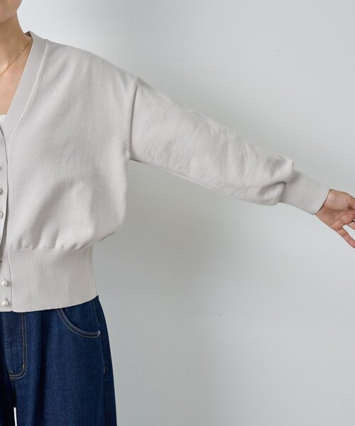 未使用級✨BEARDSLEY ビアズリー　パールボタン　カーディガン　ゆったり黒 パールボタンカーディガン（カーディガン/ボレロ）｜BEARDSLEY