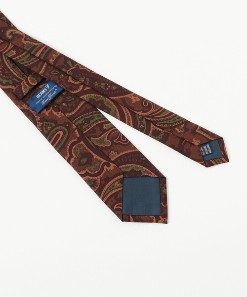 BEAMS F(ビームスエフ)の「Fermo Fossati シルク ペイズリー柄 プリント ネクタイ(ネクタイ・メンズ・ブラウン/オリーブ・ONE SIZE)」の5枚目の写真