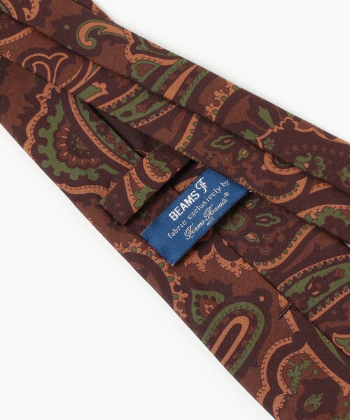 BEAMS F(ビームスエフ)の「Fermo Fossati シルク ペイズリー柄 プリント ネクタイ(ネクタイ・メンズ・ブラウン/オリーブ・ONE SIZE)」の6枚目の写真