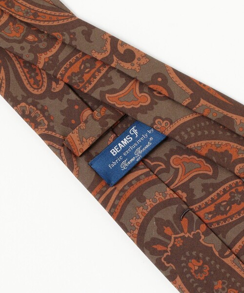 BEAMS F(ビームスエフ)の「Fermo Fossati シルク ペイズリー柄 プリント ネクタイ(ネクタイ・メンズ・ブラウン/オリーブ・ONE SIZE)」の3枚目の写真