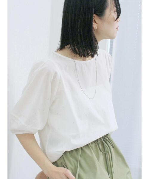 Samansa Mos2 blue（サマンサモスモスブルー）の「◎ドット刺繍ブラウス（シャツ/ブラウス・レディース・ブラック/サックスブルー/オフホワイト・F）」の5枚目の写真