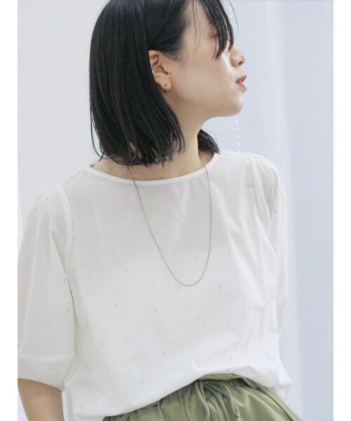 Samansa Mos2 blue（サマンサモスモスブルー）の「◎ドット刺繍ブラウス（シャツ/ブラウス・レディース・ブラック/サックスブルー/オフホワイト・F）」の6枚目の写真