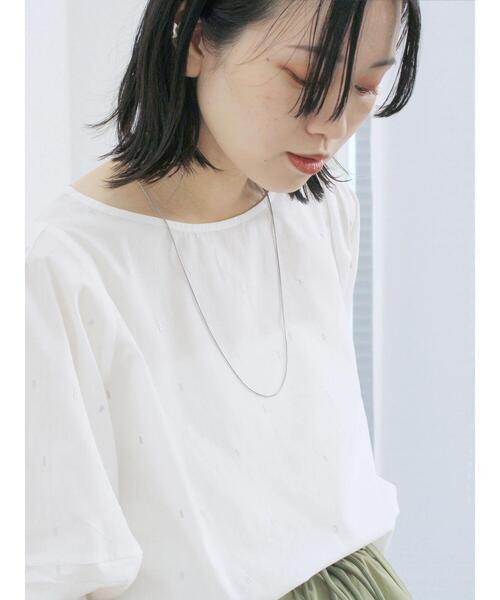 Samansa Mos2 blue（サマンサモスモスブルー）の「◎ドット刺繍ブラウス（シャツ/ブラウス・レディース・ブラック/サックスブルー/オフホワイト・F）」の9枚目の写真