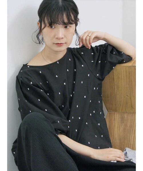 Samansa Mos2 blue（サマンサモスモスブルー）の「◎ドット刺繍ブラウス（シャツ/ブラウス・レディース・ブラック/サックスブルー/オフホワイト・F）」の14枚目の写真