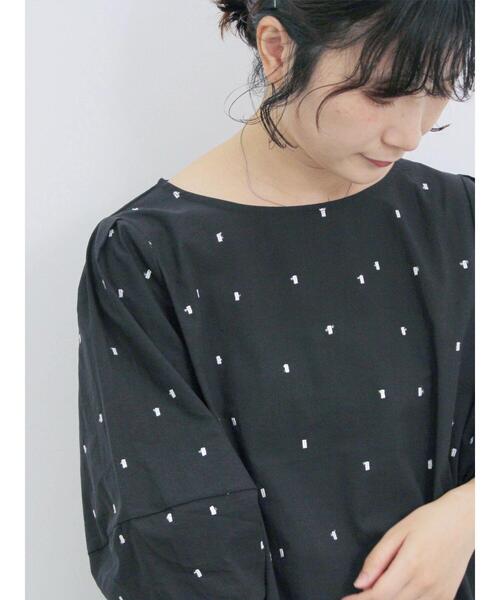 Samansa Mos2 blue（サマンサモスモスブルー）の「◎ドット刺繍ブラウス（シャツ/ブラウス・レディース・ブラック/サックスブルー/オフホワイト・F）」の16枚目の写真