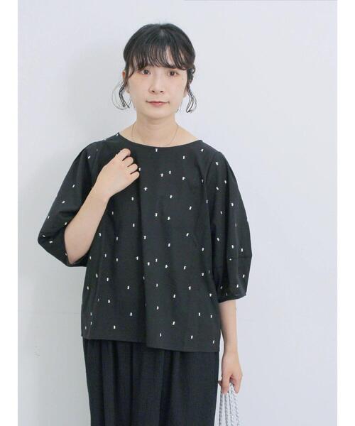 Samansa Mos2 blue（サマンサモスモスブルー）の「◎ドット刺繍ブラウス（シャツ/ブラウス・レディース・ブラック/サックスブルー/オフホワイト・F）」の17枚目の写真