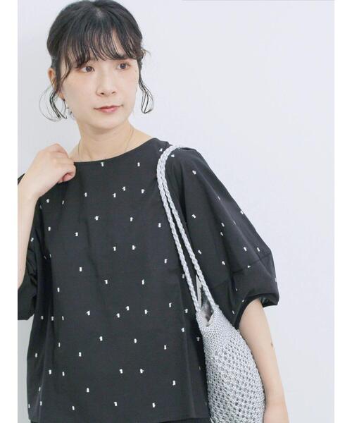 Samansa Mos2 blue（サマンサモスモスブルー）の「◎ドット刺繍ブラウス（シャツ/ブラウス・レディース・ブラック/サックスブルー/オフホワイト・F）」の19枚目の写真