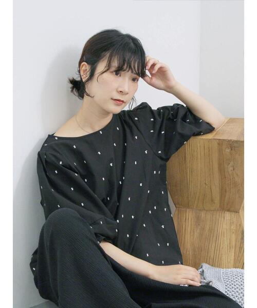 セール】◎ドット刺繍ブラウス（シャツ/ブラウス）｜Samansa