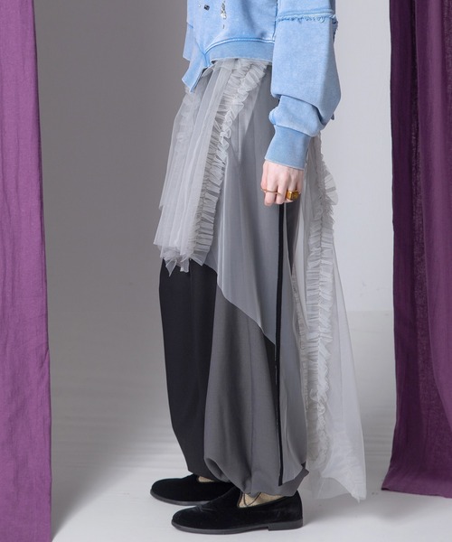 AULA AILA(アウラアイラ)の「ウェーブラインドローストリングパンツ(その他パンツ・レディース・グレー/ベージュ/グリーン・1/0)」の5枚目の写真