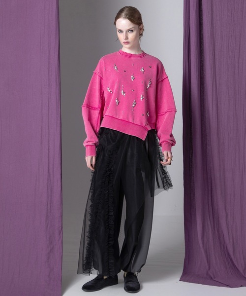 AULA AILA(アウラアイラ)の「ウェーブラインドローストリングパンツ(その他パンツ・レディース・グレー/ベージュ/グリーン・1/0)」の11枚目の写真