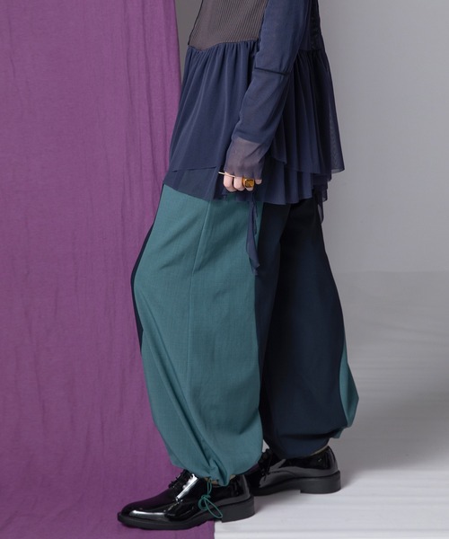 AULA AILA(アウラアイラ)の「ウェーブラインドローストリングパンツ(その他パンツ・レディース・グレー/ベージュ/グリーン・1/0)」の13枚目の写真