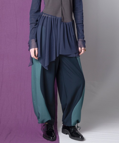 AULA AILA(アウラアイラ)の「ウェーブラインドローストリングパンツ(その他パンツ・レディース・グレー/ベージュ/グリーン・1/0)」の14枚目の写真