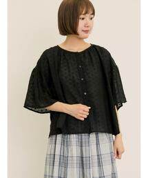 Samansa Mos2 | シアー刺繍ブラウス(シャツ/ブラウス)
