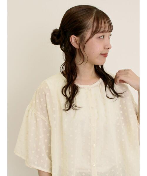 Samansa Mos2（サマンサ モスモス）の「シアー刺繍ブラウス（シャツ/ブラウス・レディース・キナリ/ブラック/キャメル・F）」の9枚目の写真