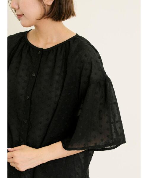 Samansa Mos2（サマンサ モスモス）の「シアー刺繍ブラウス（シャツ/ブラウス・レディース・キナリ/ブラック/キャメル・F）」の16枚目の写真