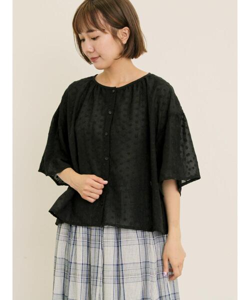 Samansa Mos2（サマンサ モスモス）の「シアー刺繍ブラウス（シャツ/ブラウス・レディース・キナリ/ブラック/キャメル・F）」の17枚目の写真