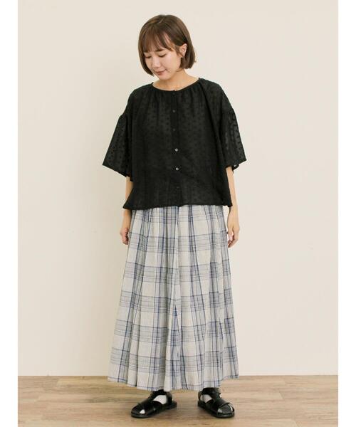 Samansa Mos2（サマンサ モスモス）の「シアー刺繍ブラウス（シャツ/ブラウス・レディース・キナリ/ブラック/キャメル・F）」の19枚目の写真