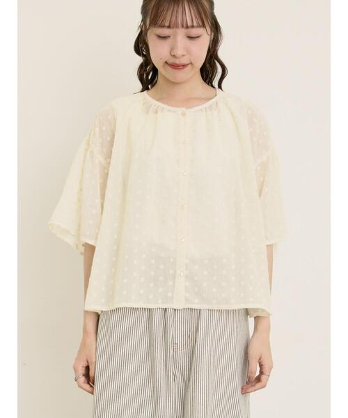 Samansa Mos2（サマンサ モスモス）の「シアー刺繍ブラウス（シャツ/ブラウス・レディース・キナリ/ブラック/キャメル・F）」の21枚目の写真