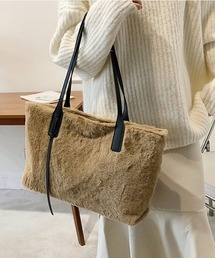トートバッグ ファーバッグ ふわふわ A4サイズ対応 肩掛け 秋冬 BAG シンプル フェミニン