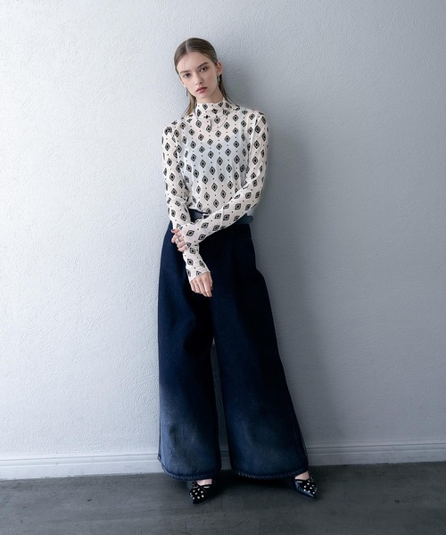 HARE（ハレ）の「【百田夏菜子着用/OCCASION SERIES】キカガクシアートップス(HARE)（Tシャツ/カットソー・レディース・ブラック/ホワイト・FREE）」の3枚目の写真