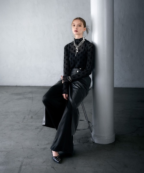 HARE（ハレ）の「【百田夏菜子着用/OCCASION SERIES】キカガクシアートップス(HARE)（Tシャツ/カットソー・レディース・ブラック/ホワイト・FREE）」の6枚目の写真