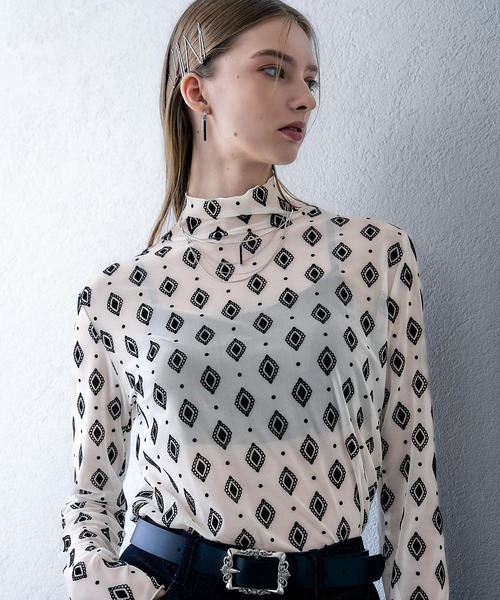 HARE（ハレ）の「【百田夏菜子着用/OCCASION SERIES】キカガクシアートップス(HARE)（Tシャツ/カットソー・レディース・ブラック/ホワイト・FREE）」の10枚目の写真