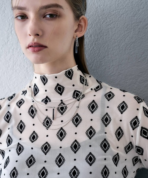 HARE（ハレ）の「【百田夏菜子着用/OCCASION SERIES】キカガクシアートップス(HARE)（Tシャツ/カットソー・レディース・ブラック/ホワイト・FREE）」の12枚目の写真