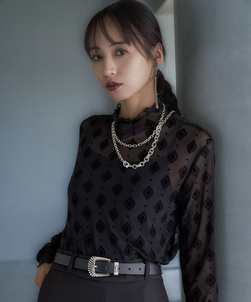 HARE（ハレ）の「【百田夏菜子着用/OCCASION SERIES】キカガクシアートップス(HARE)（Tシャツ/カットソー・レディース・ブラック/ホワイト・FREE）」の19枚目の写真