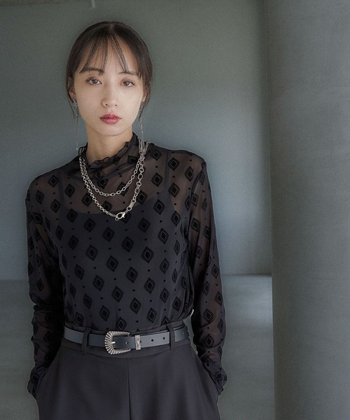 HARE（ハレ）の「【百田夏菜子着用/OCCASION SERIES】キカガクシアートップス(HARE)（Tシャツ/カットソー・レディース・ブラック/ホワイト・FREE）」の20枚目の写真