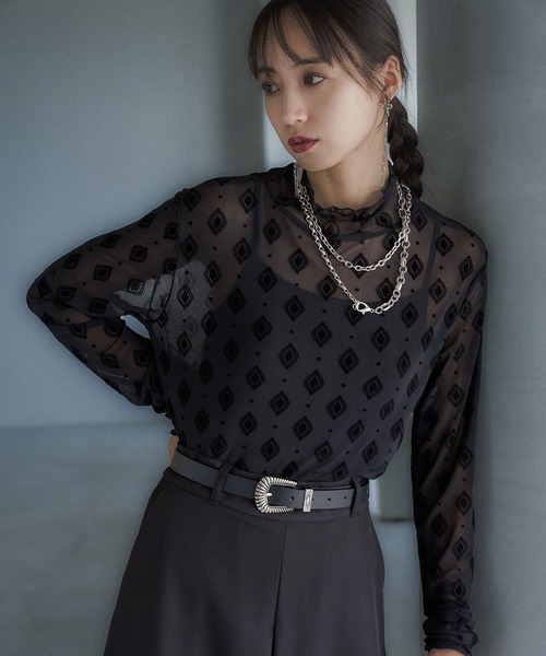 HARE（ハレ）の「【百田夏菜子着用/OCCASION SERIES】キカガクシアートップス(HARE)（Tシャツ/カットソー・レディース・ブラック/ホワイト・FREE）」の22枚目の写真