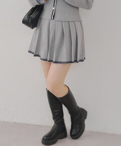 ウールブレンドイレヘムスカート（スカート）｜anuans（ア