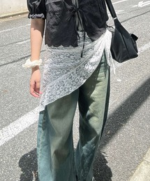 ♪アソートデザイン 腰巻き風レイヤードスカート