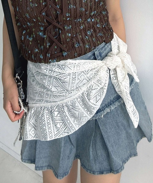 AS KNOW AS plus(アズノゥアズプラス)の「♪アソートデザイン 腰巻き風レイヤードスカート(スカート・レディース・ブラック系その他/オフホワイト/ブラウン系その他/アイボリー・FREE)」の7枚目の写真