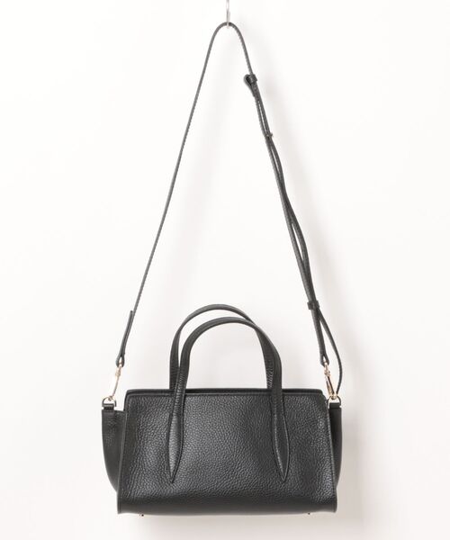 LORISTELLA(ロリステッラ)の「【LORISTELLA】シュリンクレザーベーシックハンドバッグ(Q56480)(ハンドバッグ・レディース・ライトグレー/ブラック・ALL)」の3枚目の写真