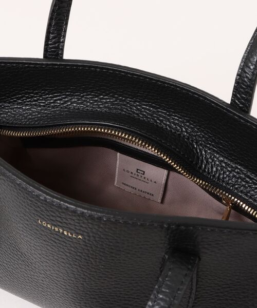 LORISTELLA(ロリステッラ)の「【LORISTELLA】シュリンクレザーベーシックハンドバッグ(Q56480)(ハンドバッグ・レディース・ライトグレー/ブラック・ALL)」の5枚目の写真