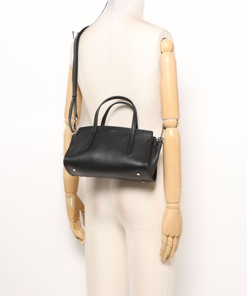 LORISTELLA(ロリステッラ)の「【LORISTELLA】シュリンクレザーベーシックハンドバッグ(Q56480)(ハンドバッグ・レディース・ライトグレー/ブラック・ALL)」の6枚目の写真