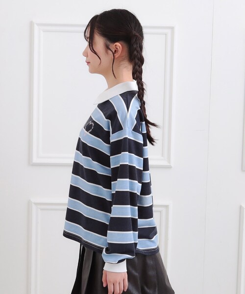 PINK-latte（ピンクラテ）の「衿付きビッグラガーシャツ（ポロシャツ