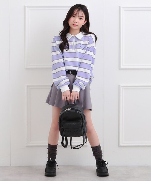 PINK-latte（ピンクラテ）の「衿付きビッグラガーシャツ（ポロシャツ