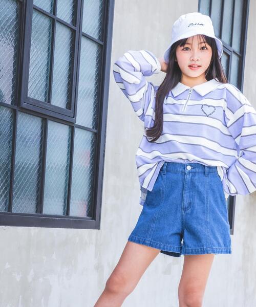 PINK-latte（ピンクラテ）の「衿付きビッグラガーシャツ（ポロシャツ