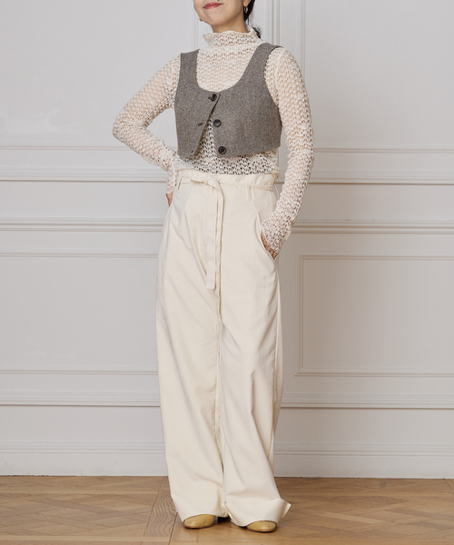 IENA LA BOUCLE antik dantel レースカットソー（Tシャツ/カットソー