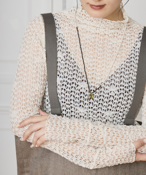 IENA LA BOUCLE antik dantel レースカットソー（Tシャツ/カットソー