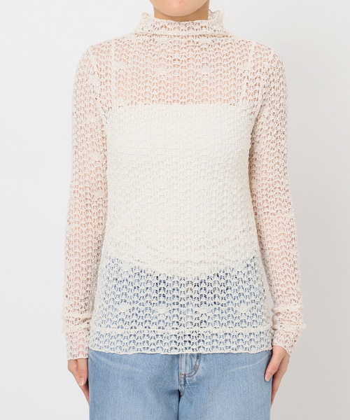 IENA LA BOUCLE antik dantel レースカットソー（Tシャツ/カットソー