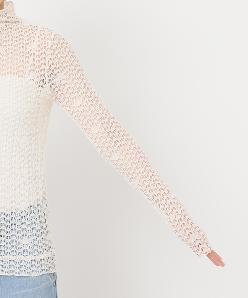 IENA LA BOUCLE antik dantel レースカットソー（Tシャツ/カットソー