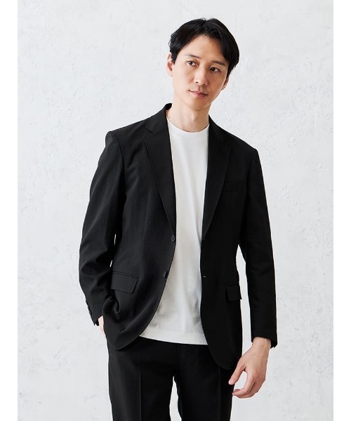 Perfect Suit FActory(パーフェクトスーツファクトリー)の「【上下セット】軽量ライトセットアップスーツ ブラック/ベージュ/ネイビー(セットアップ・メンズ・ブラック/ネイビー/ベージュ・S/M/L/LL)」の4枚目の写真