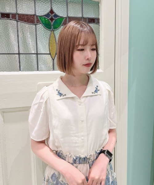 an another angelus（アンアナザーアンジェラス）の「ローズプリントチュールティアードスカート/fint フィント（スカート・レディース・ブルー/オレンジ・FREE）」の15枚目の写真