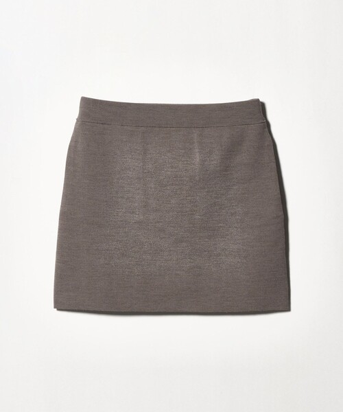 6（ロク）の「＜6(ROKU)＞ポリエステルウール スムース ミニ タイトスカート（スカート・レディース・モカ/ブラック・FREE）」の2枚目の写真
