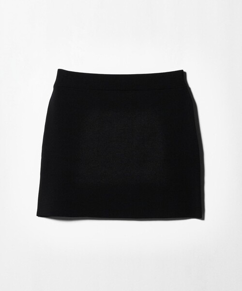 6（ロク）の「＜6(ROKU)＞ポリエステルウール スムース ミニ タイトスカート（スカート・レディース・モカ/ブラック・FREE）」の4枚目の写真