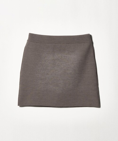 6（ロク）の「＜6(ROKU)＞ポリエステルウール スムース ミニ タイトスカート（スカート・レディース・モカ/ブラック・FREE）」の9枚目の写真