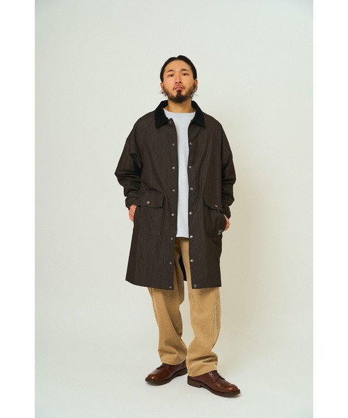 BIG MIKE(ビッグマイク)の「BIG MIKE ビックマイク/ ピグメント ロング コーチジャケット/コート //// 102546300(ステンカラーコート・メンズ・ブラック/ベージュ/グリーン・MEDIUM/X-LARGE/LARGE)」の8枚目の写真